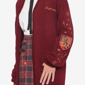 RARE Harry Potter Gryffindor Oversized Women' Cadigan Sweater Hot Topic sz Large